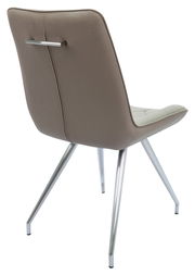 Moderner Stuhl mit Metallbeinen, Rückansicht