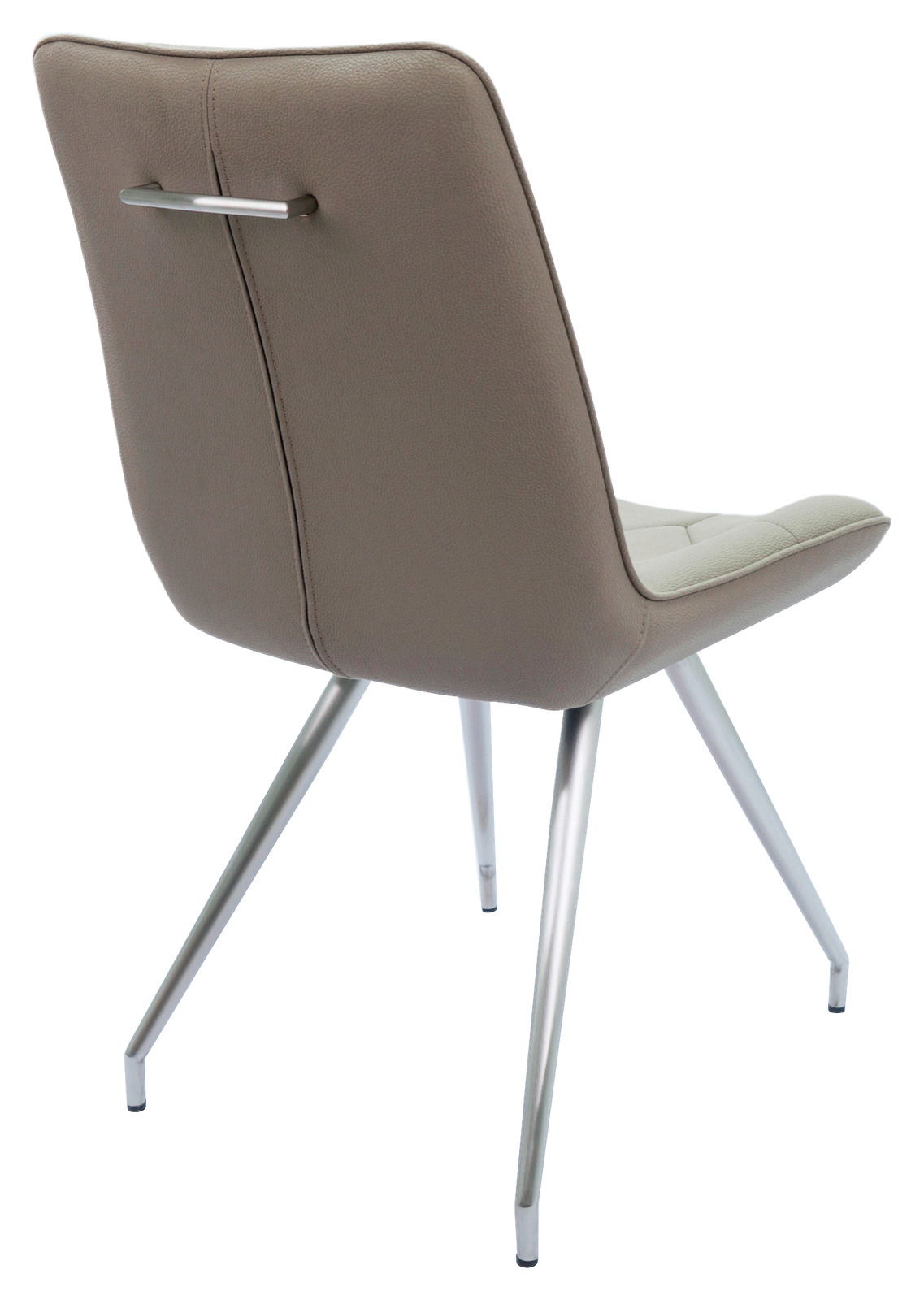 Moderner Stuhl mit Metallbeinen, Rückansicht