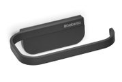 Zwarte toiletrolhouder van Brabantia, zijaanzicht