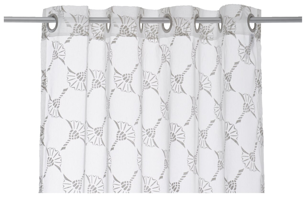 JOOP! Ösenvorhang Ösenvorhang J!Airy natur mit geometrischem Muster, Frontalansicht