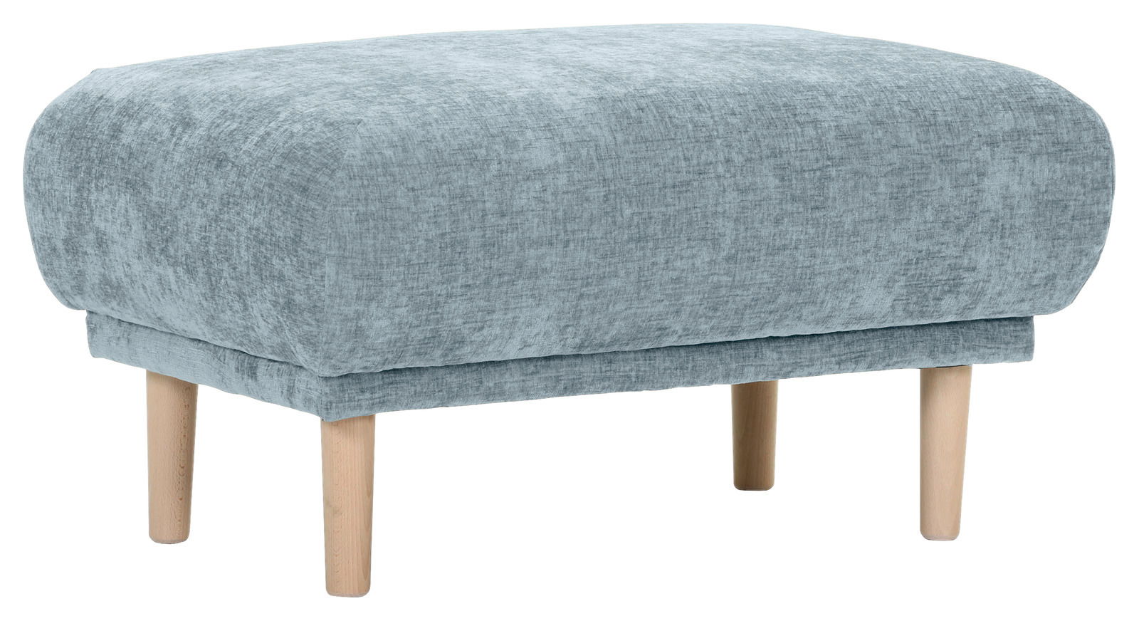 Z2 Hocker POWER Grauer Hocker mit Holzbeinen, seitliche Perspektive