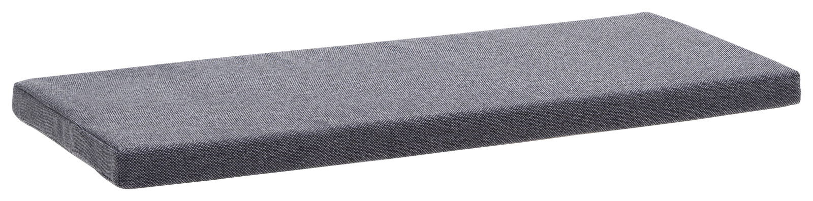 Graues rechteckiges Sitzkissen in seitlicher Perspektive