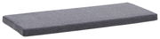Graues rechteckiges Sitzkissen in seitlicher Perspektive
