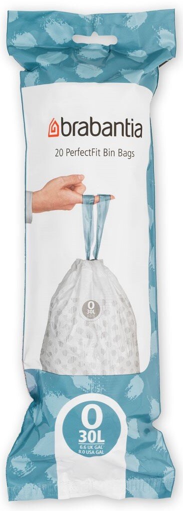 Brabantia 20 Müllbeutel PERFECTFIT Verpackung von Brabantia 20 PerfectFit Müllbeuteln, 30 Liter, Vorderansicht
