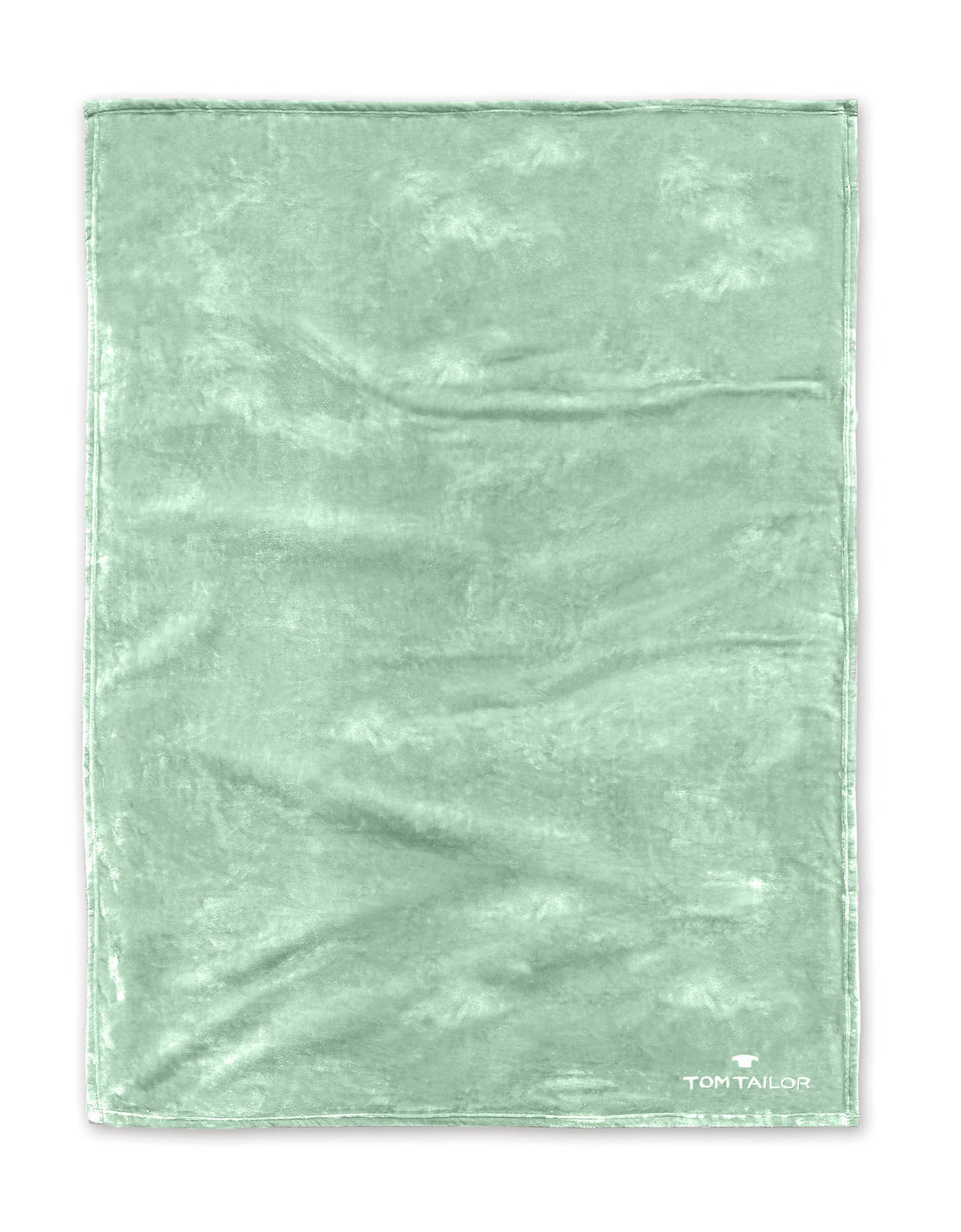 Grüne Decke mit weicher Textur, Draufsicht