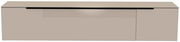 Frontansicht eines XL Hänge-Lowboards in modernem Design mit glatter Oberfläche und dezenten Linienakzenten.