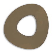 Moderne LED-Deckenleuchte in organischer Form, Draufsicht