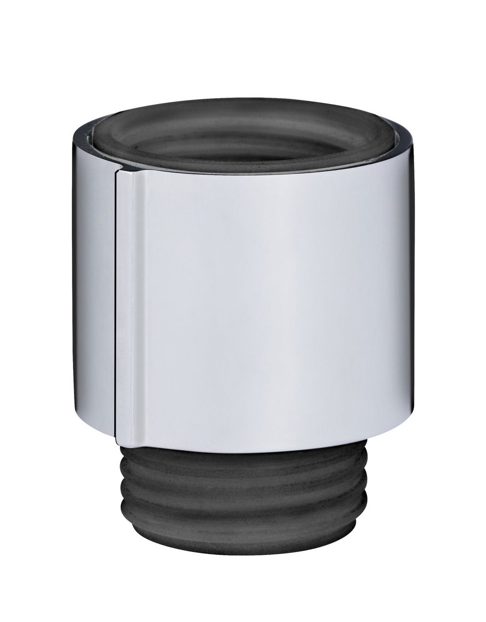 Wassersparregler in Chrom, seitliche Perspektive