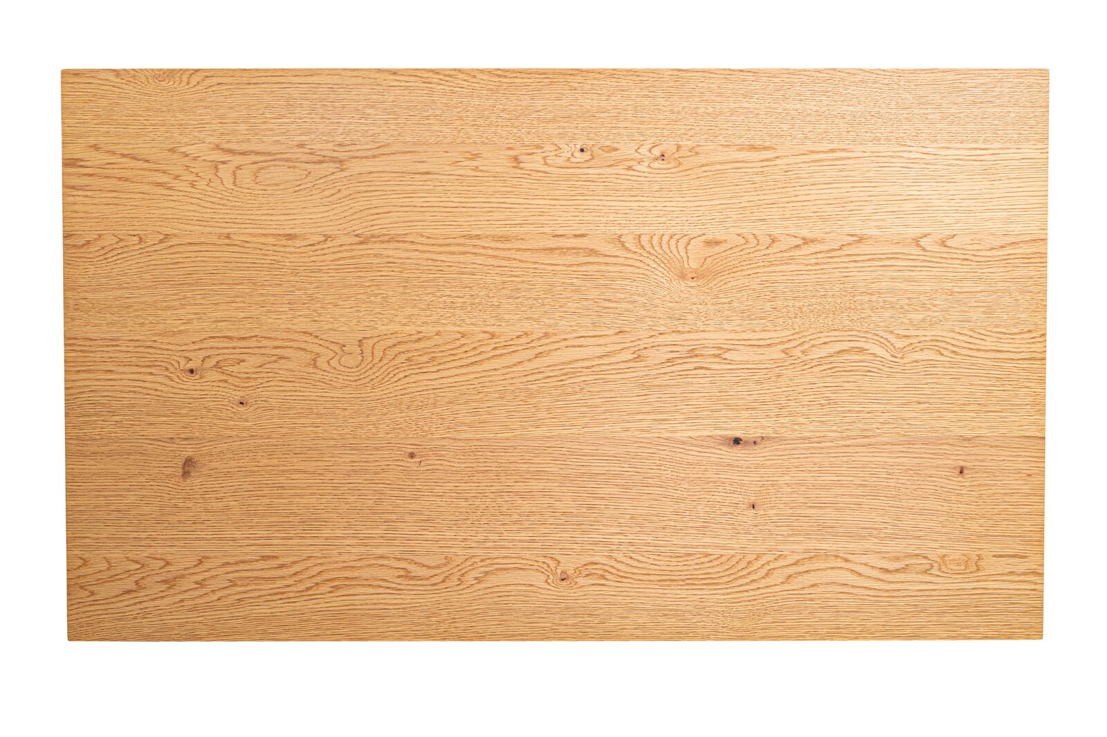 Holztischplatte mit natürlicher Maserung, Draufsicht