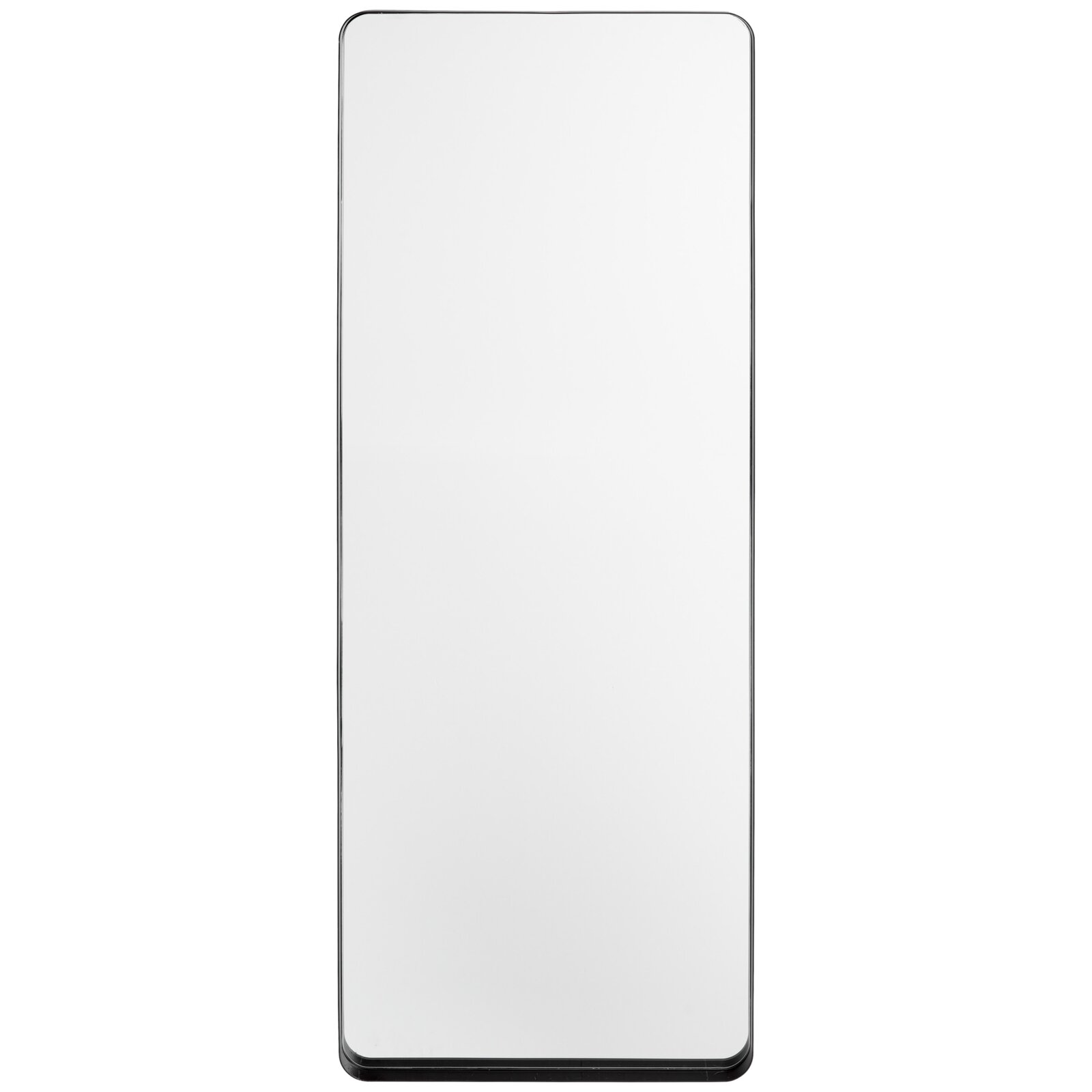 Transparentes Displayschutzglas/Schutzfolie für Smartphone-Display mit schwarzem Rand, Produktaufnahme von vorne (Frontalansicht) auf weißem Hintergrund
