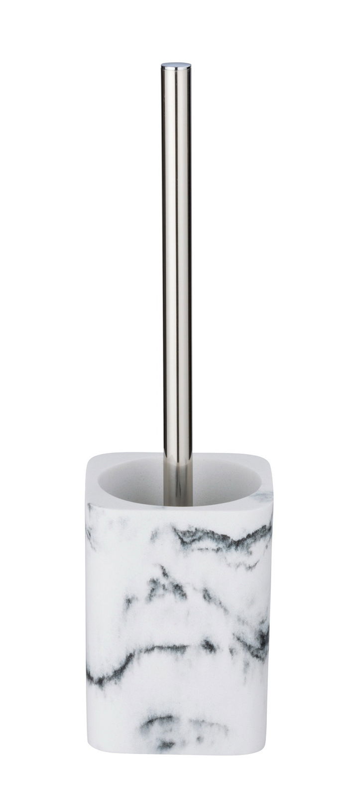 WC-Garnitur Desio mit marmoriertem Design und Edelstahlgriff, Frontalansicht