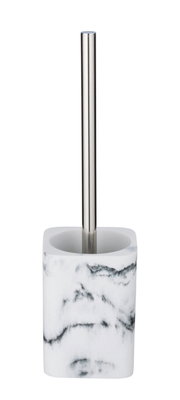 WC-Garnitur Desio mit marmoriertem Design und Edelstahlgriff, Frontalansicht