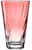 Rotes Trinkglas Twist 300ml, seitliche Perspektive
