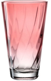 Rood drinkglas Twist 300 ml, zijaanzicht