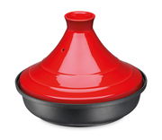 Rote Tajine Spring 28cm aus seitlicher Perspektive