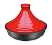 Rote Tajine Spring 28cm aus seitlicher Perspektive