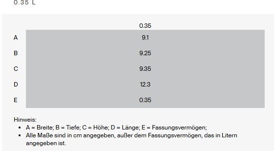 Becher 350 ml Thyme, seitliche Perspektive