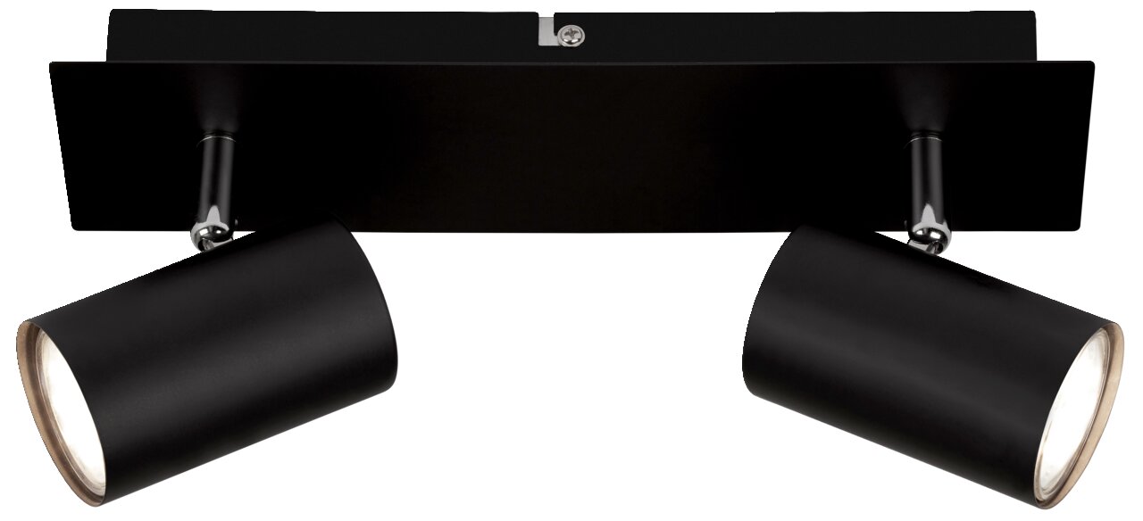 Briloner LED-Spot 2 flg ISIL A Schwarzer LED-Spot mit zwei verstellbaren Leuchten, Ansicht von unten