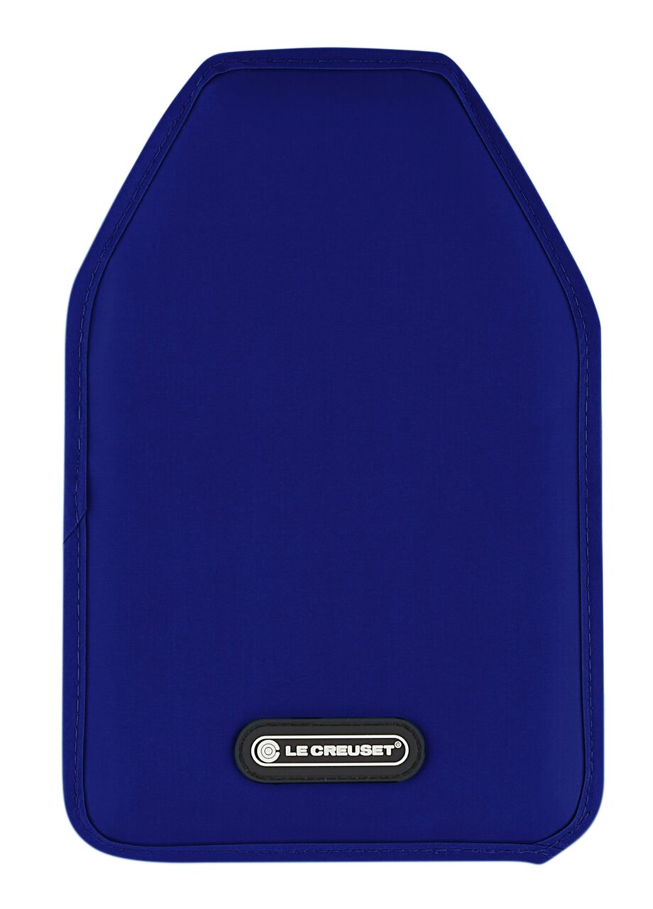 Blauwe wijnkoeler van Le Creuset, vooraanzicht