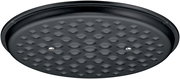 Unteransicht eines schwarzen WMF Flavour Bräters mit Noppenstruktur auf dem Deckel.