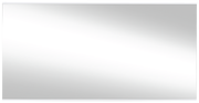 Rechteckiger Spiegel in Frontalansicht mit schlichtem Design