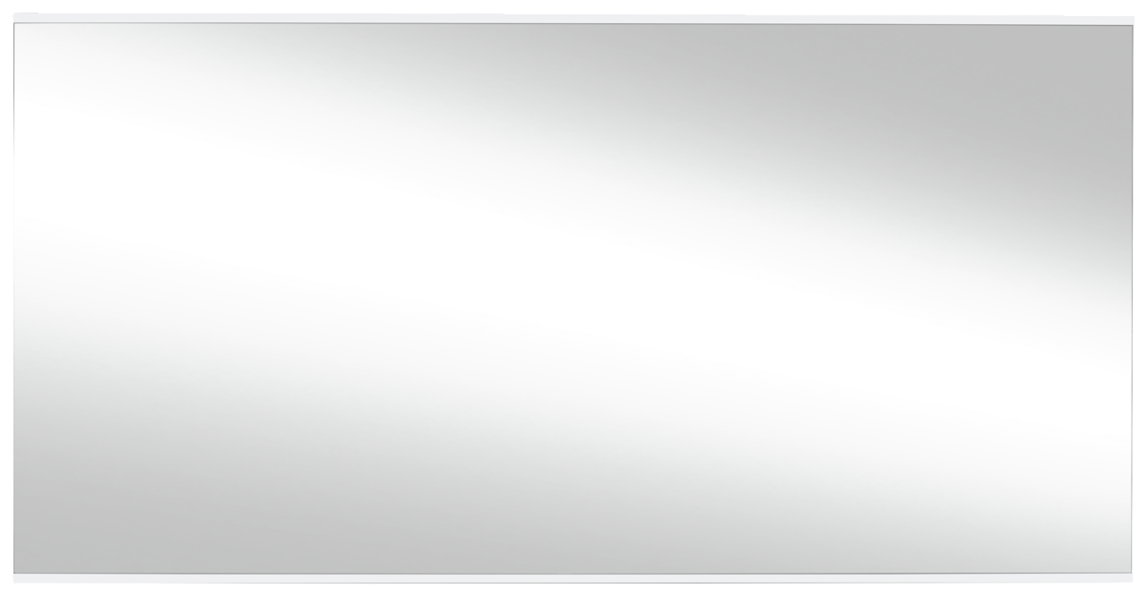 Rechteckiger Spiegel in Frontalansicht mit schlichtem Design