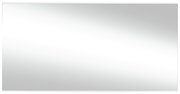 Rechteckiger Spiegel in Frontalansicht mit schlichtem Design