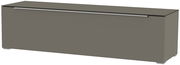 TV-Lowboard in grauer Farbe, seitliche Perspektive