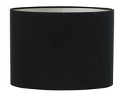 Schwarzer ovaler Lampenschirm, seitliche Perspektive