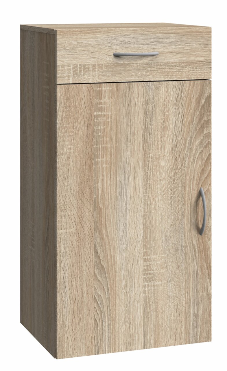 XORA Kommode MULTIRAUMKONZEPT Holzfarbene Kommode mit einer Schublade und einer Tür, Frontansicht