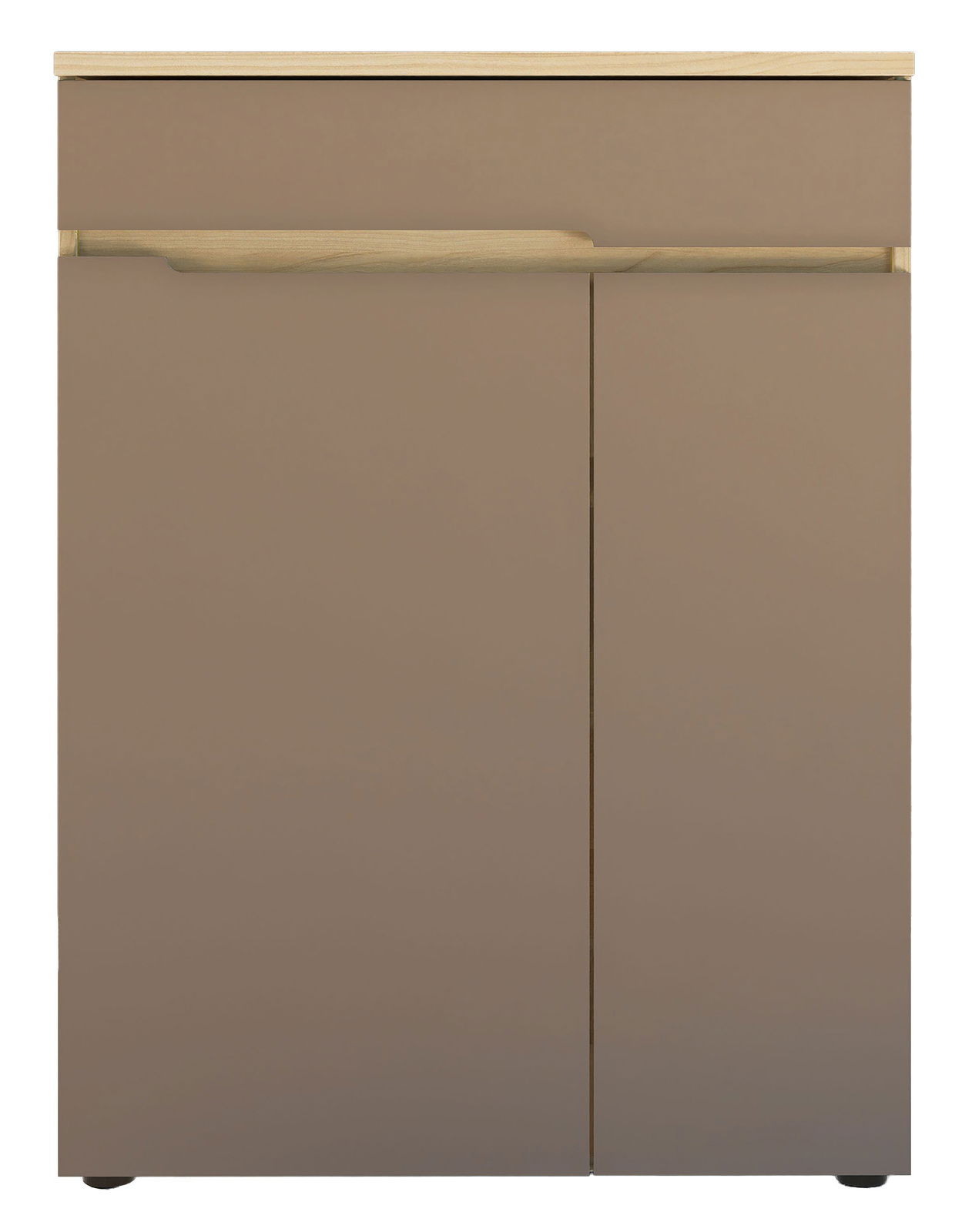 Moderner Schuhschrank in Holzoptik, Frontalansicht