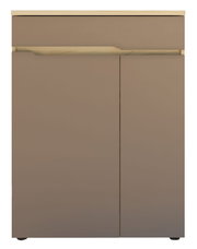 Moderner Schuhschrank in Holzoptik, Frontalansicht