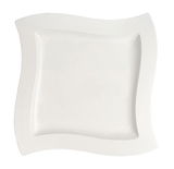 Speiseteller 27cm NewWave, quadratisch mit geschwungenem Rand, Draufsicht