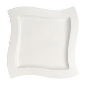 Speiseteller 27cm NewWave, quadratisch mit geschwungenem Rand, Draufsicht