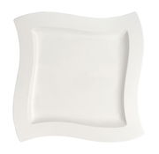 Speiseteller 27cm NewWave, quadratisch mit geschwungenem Rand, Draufsicht
