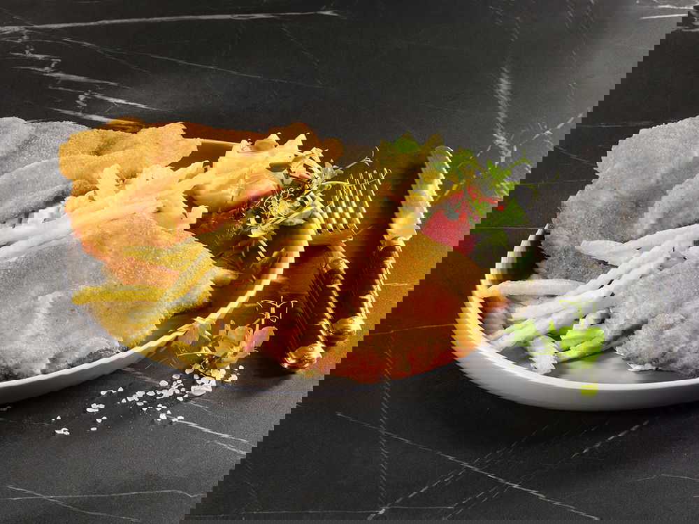 Wiener Schnitzel mit Pommes.