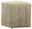 Novel Hocker LAILA Beiger, quadratischer Hocker aus Cordstoff, seitliche Perspektive