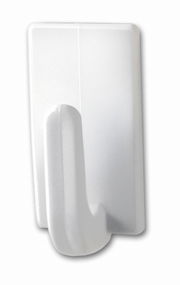 Weißer tesa Powerstrips Haken Small aus der Vorderansicht