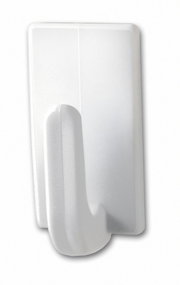 Weißer tesa Powerstrips Haken Small aus der Vorderansicht