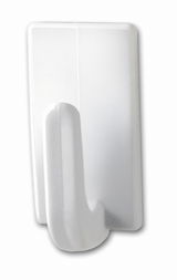 Weißer tesa Powerstrips Haken Small aus der Vorderansicht