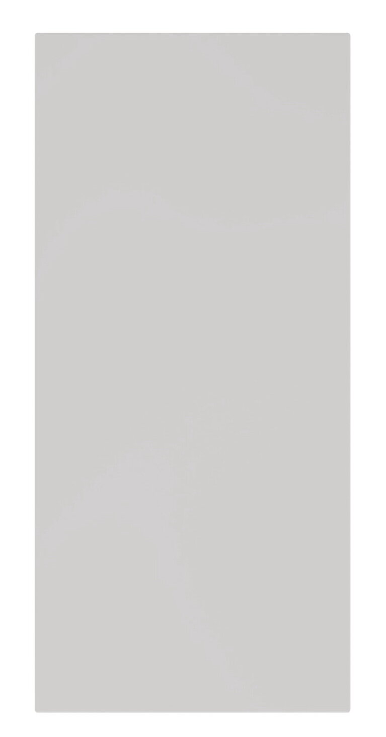 Novel Oberschrank rechts NV.210 Frontansicht einer grauen Schranktür für einen Oberschrank.