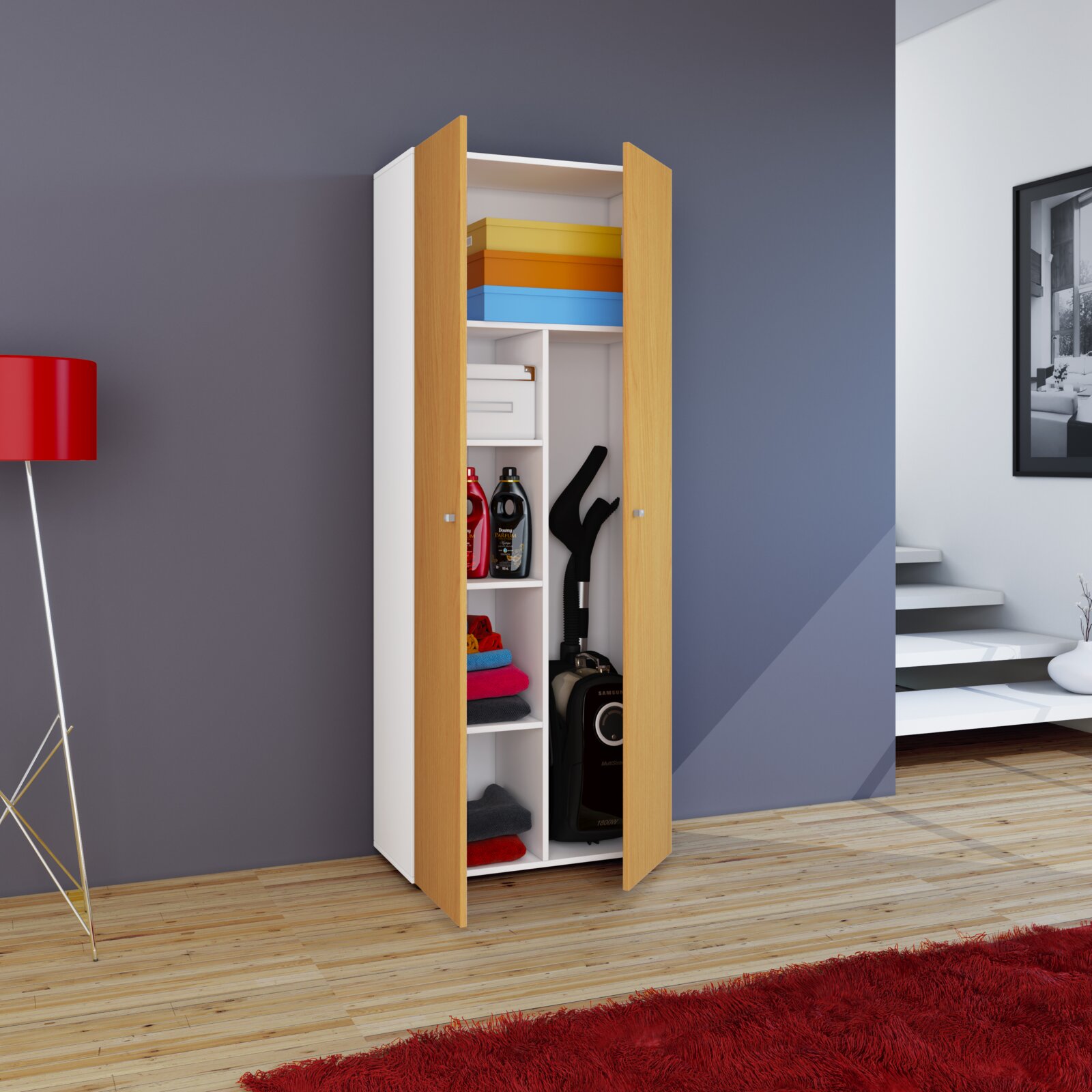 VCM Putzschrank VANDOL | Weiß | 1