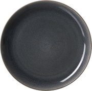 Draufsicht auf einen dunkelgrauen Dessertteller mit einem Durchmesser von 20,5 cm.