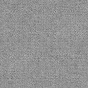 Nahaufnahme eines grauen Stoffmusters, das für ein Boxspringbett verwendet wird.