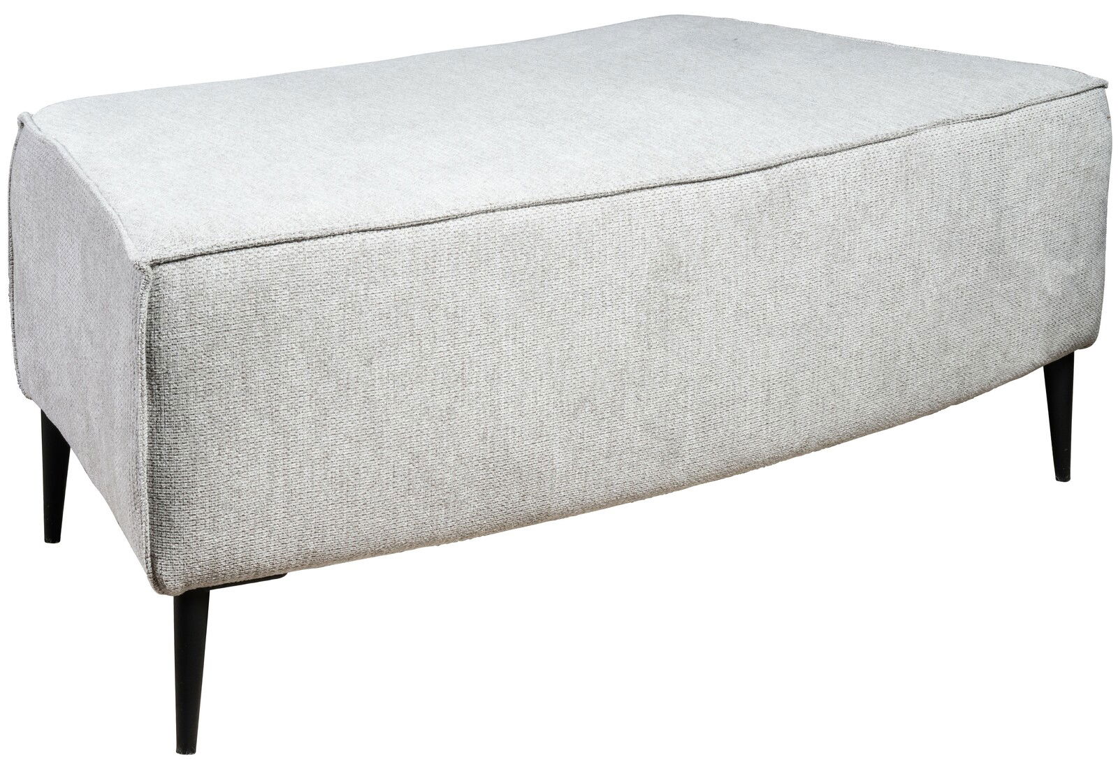 StepOne Kruk CHIERI Grauer Hocker mit schwarzem Metallgestell, seitliche Perspektive