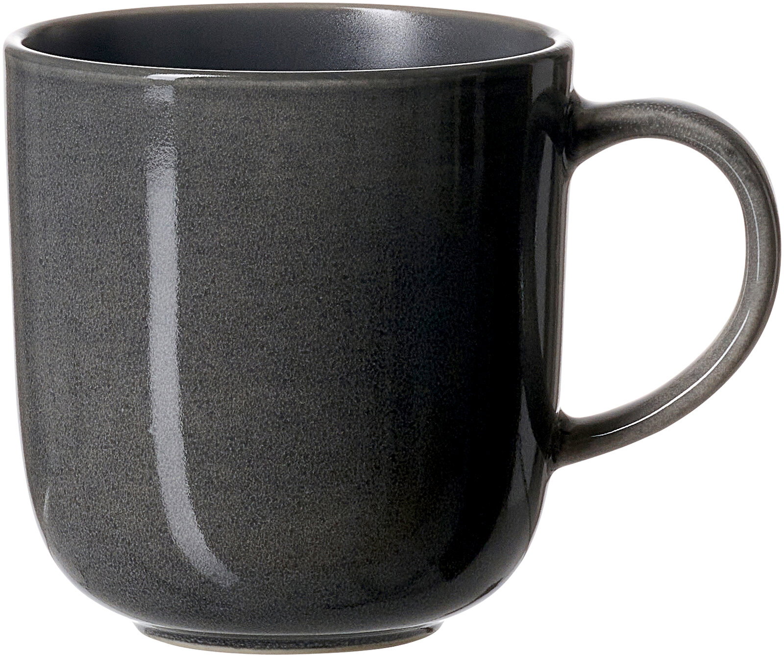 Ritzenhoff & Breker Becher TOLEDO Grauer Becher mit Henkel, seitliche Perspektive