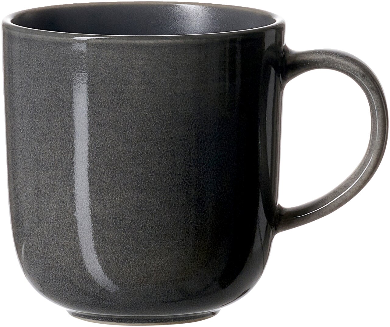 Ritzenhoff & Breker Becher TOLEDO Grauer Becher mit Henkel, seitliche Perspektive