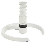 Weiße Basis eines Aeris Sitzhockers SWOOPER aus seitlicher Perspektive