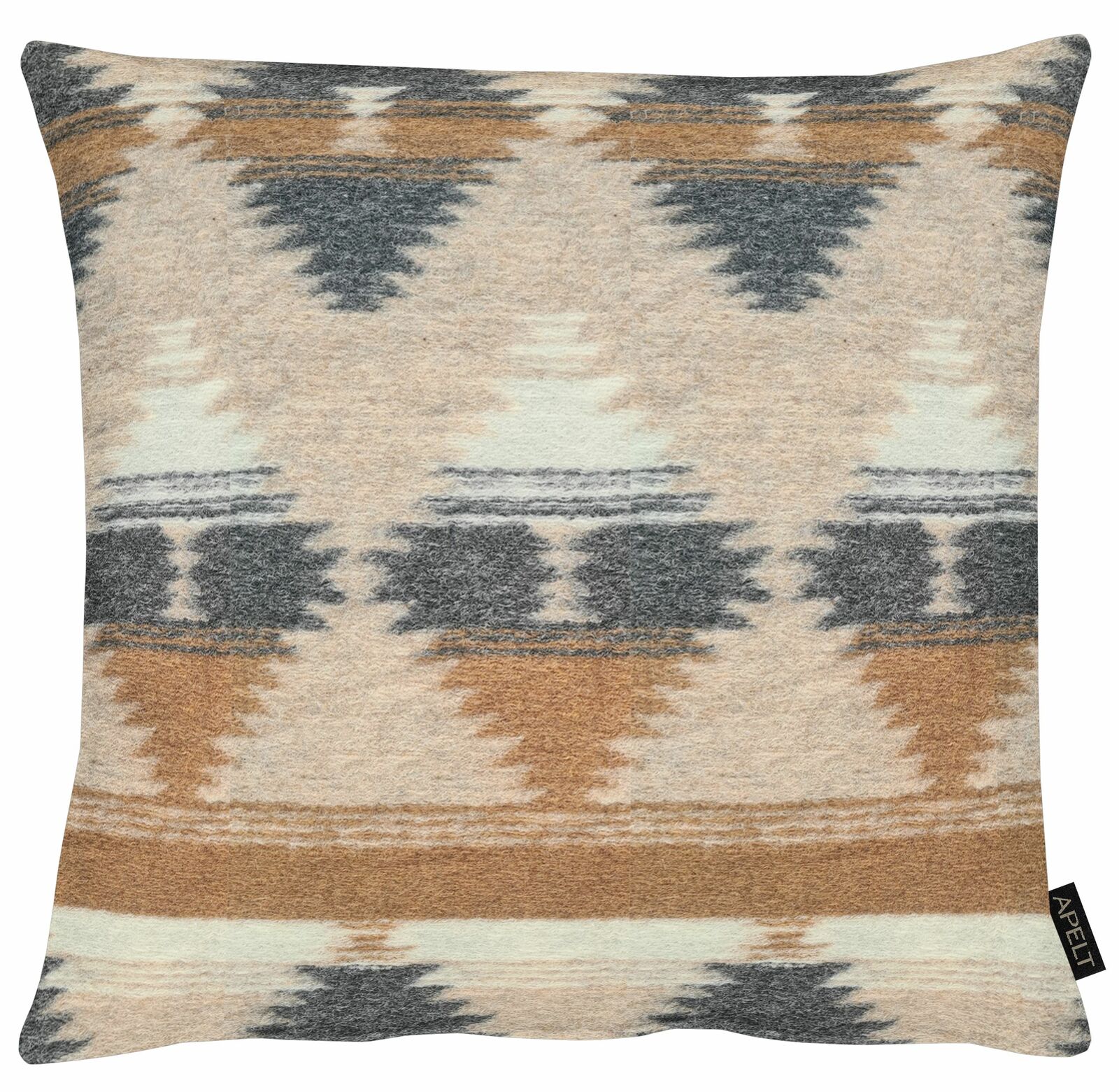 Apelt Kissenhülle SIERRA Kissenhülle mit geometrischem Muster in Erdtönen, Vorderansicht