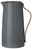 Stelton Isolierkanne EMMA Graue Isolierkanne mit elegantem Holzgriff, seitliche Perspektive